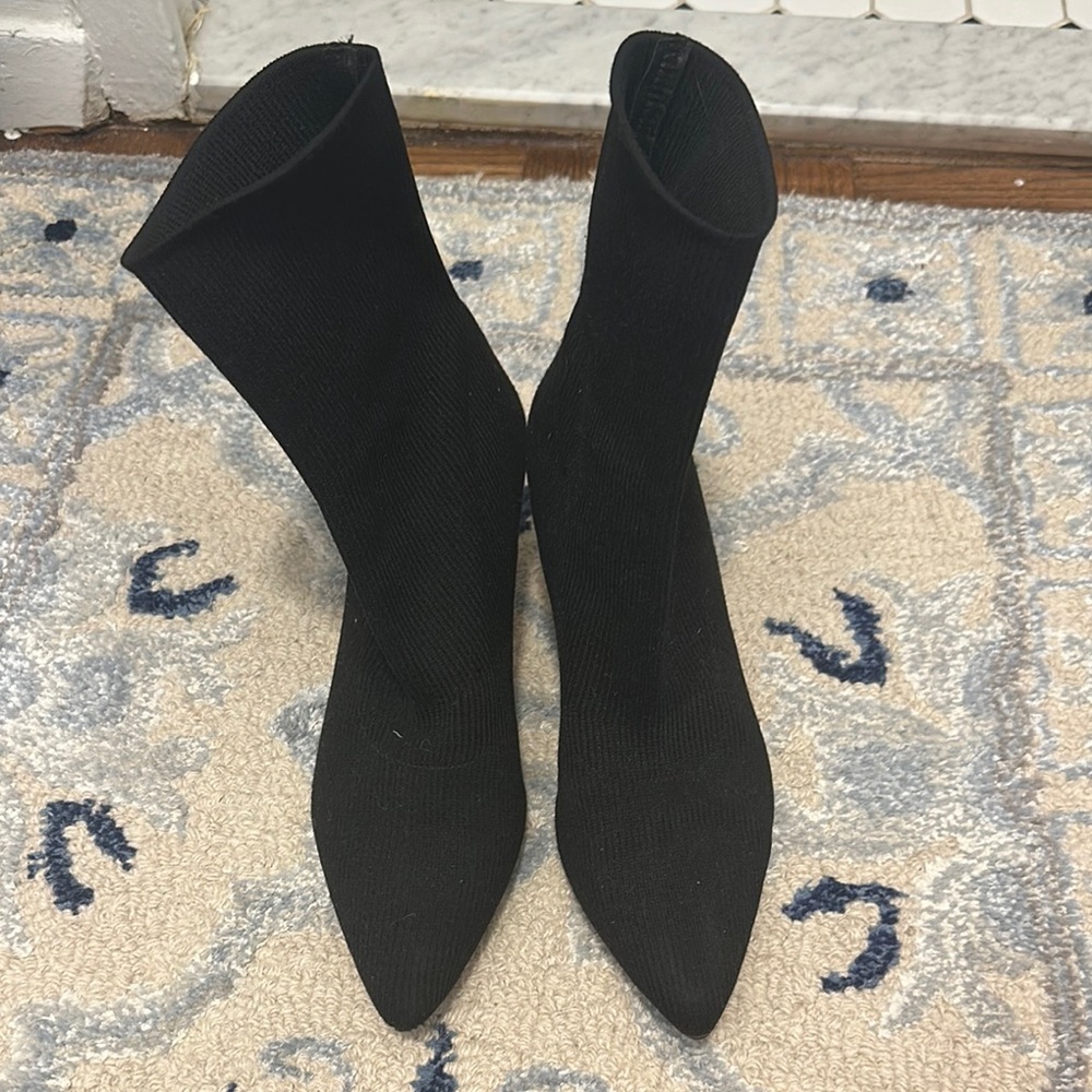 Veronica Beard Stretch Knit Bootie in Black